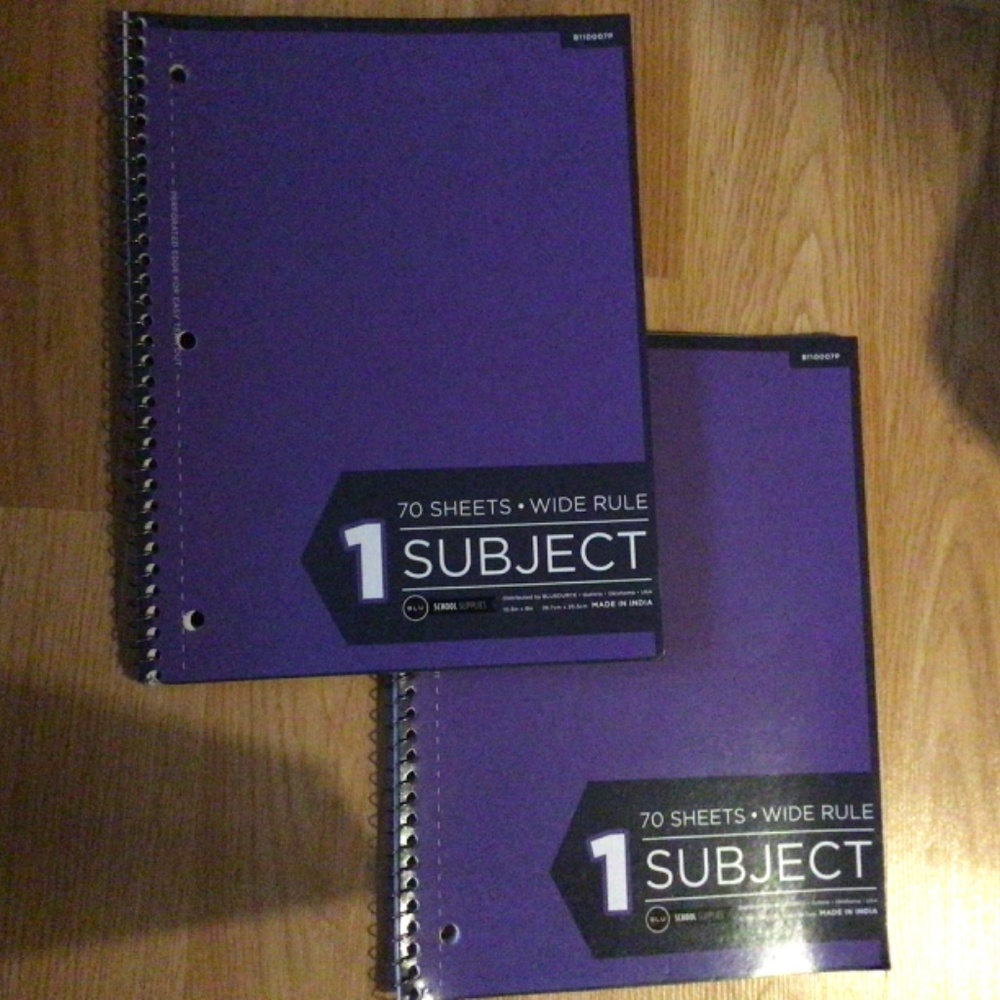 2 NEW WIDE RULED Notebooks - Picture 2 of 3